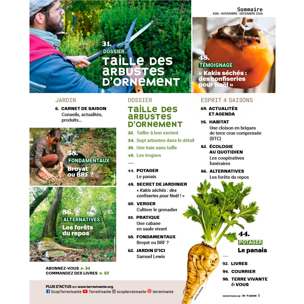 MAGAZINE 4 SAISONS - n°281 TAILLE : ENTRETENIR SES ARBUSTES