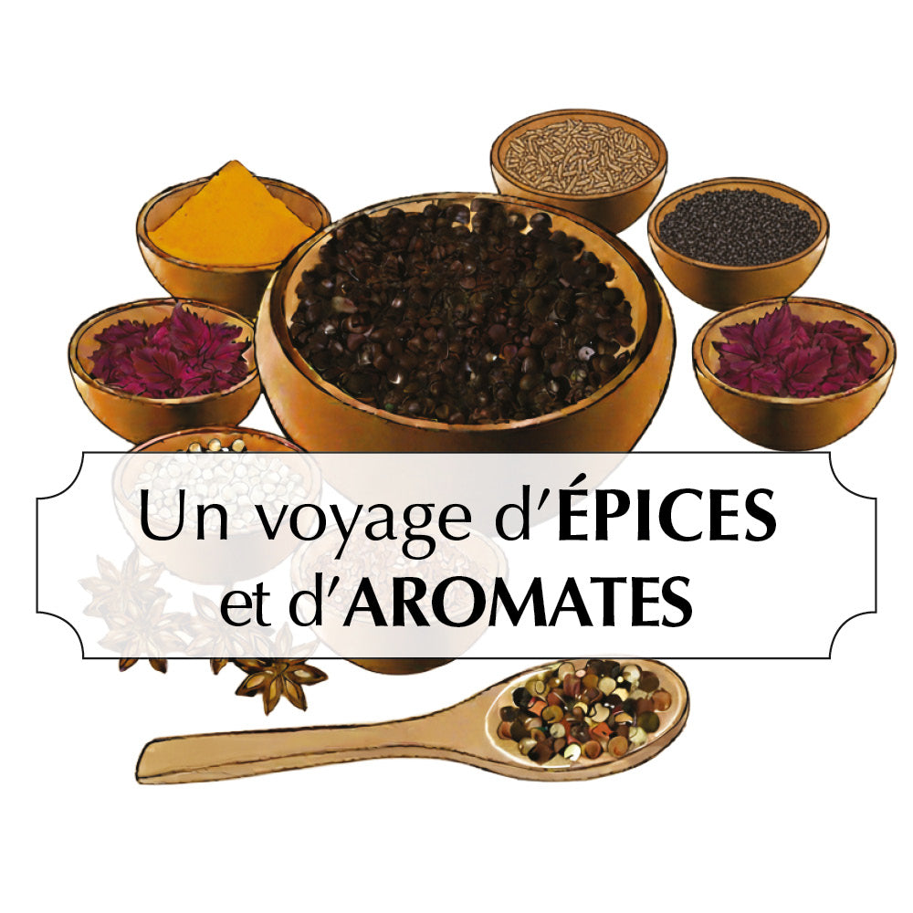 ASSORTIMENT D'ÉPICES ET D'AROMATES D'ICI ET D'AILLEURS