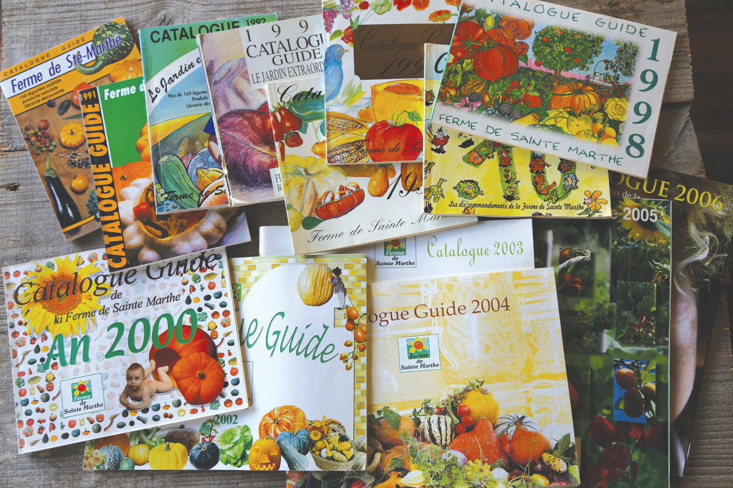 vieux catalogues de la Ferme de Sainte Marthe
