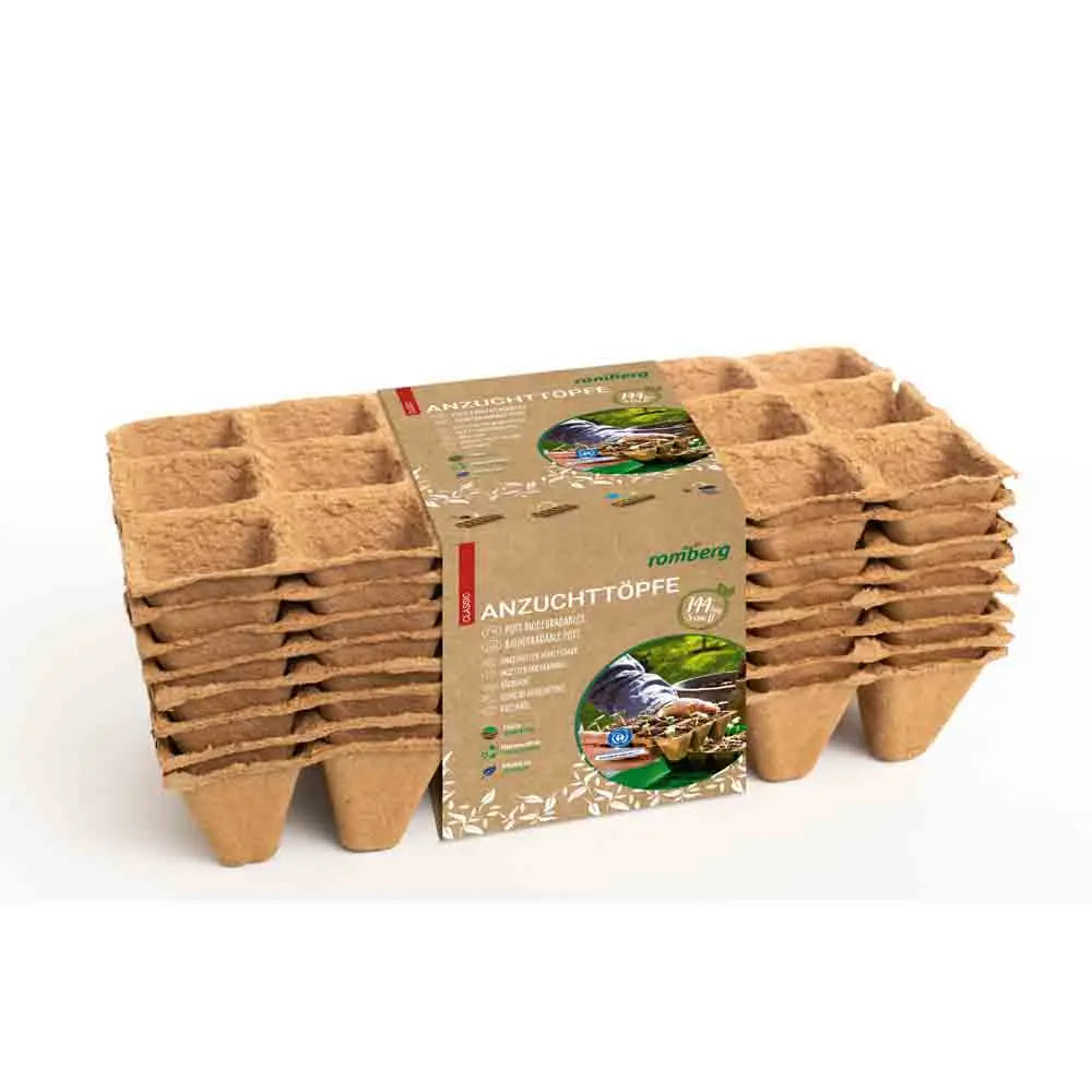 144 pots biodégradables carrés – La Ferme de Sainte Marthe