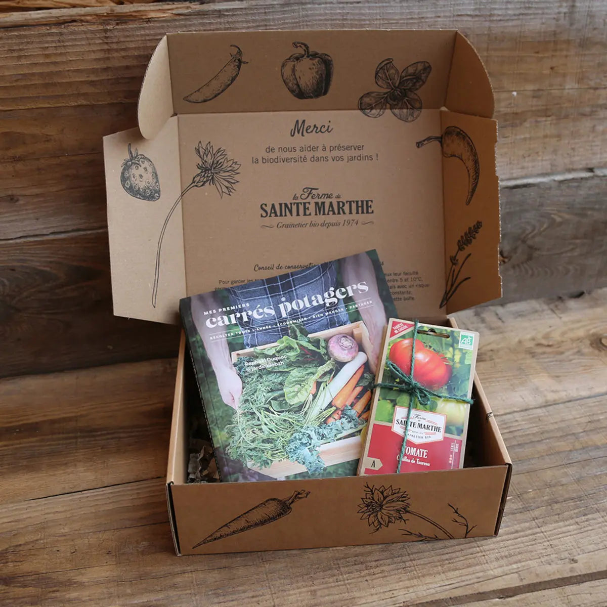 Coffret mes premiers carrés potagers et 10 variétés – La Ferme de Sainte Marthe