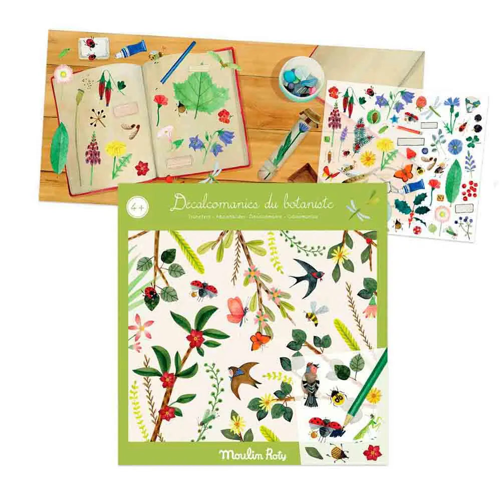DECALCOMANIES LE BOTANISTE LE JARDIN DU MOULIN