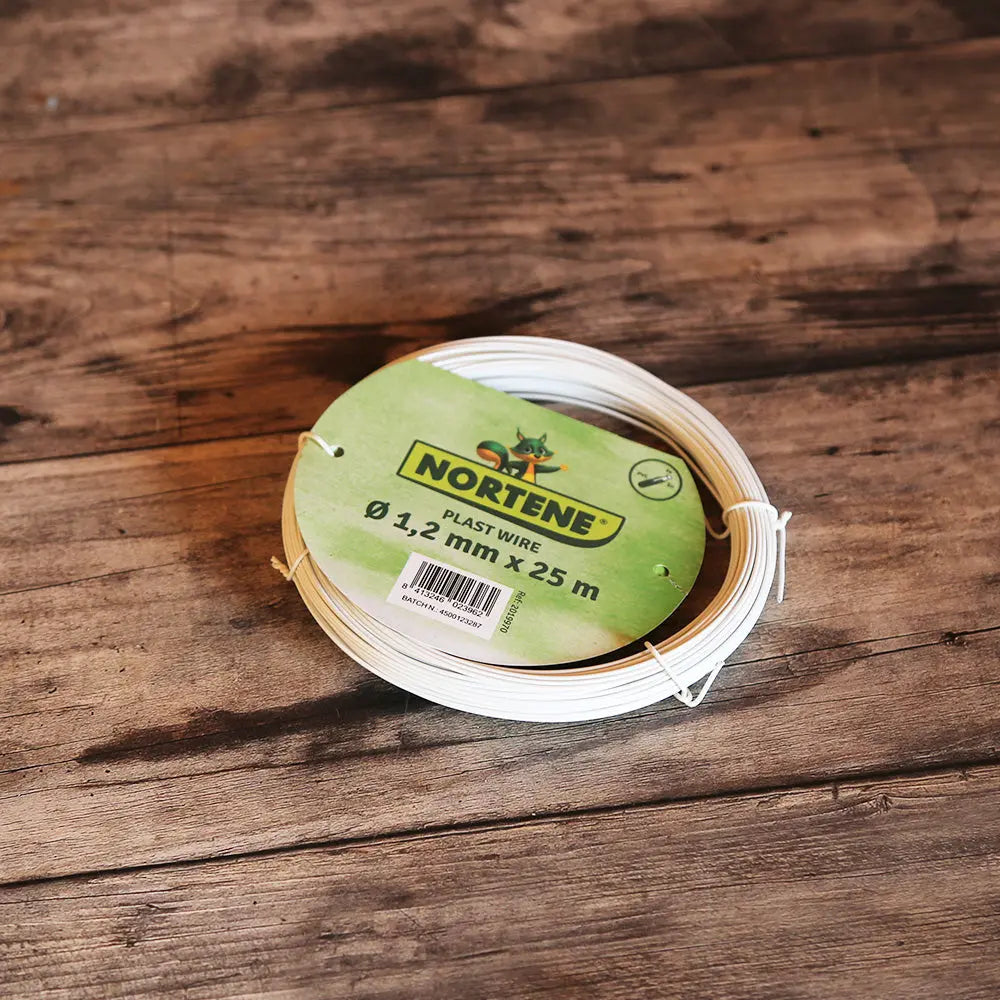 FIL DE FER PLASTIFIE BLANC DE 25M