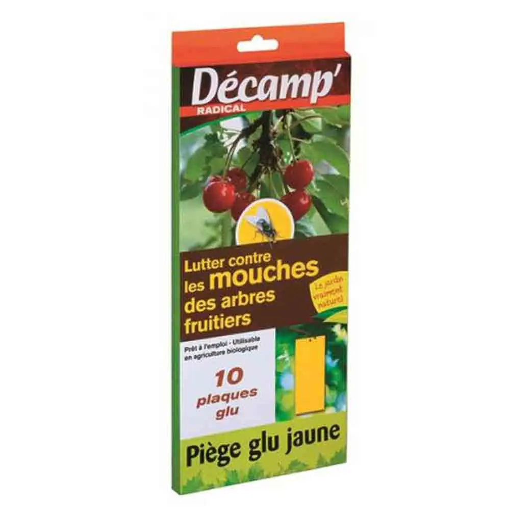PIEGE CHROMATIQUE ENGLUE JAUNE : CONTRE LES MOUCHES DES ARBRES FRUITIERS (Mouches méditerrannéennes, mouches de la cerise etc.)