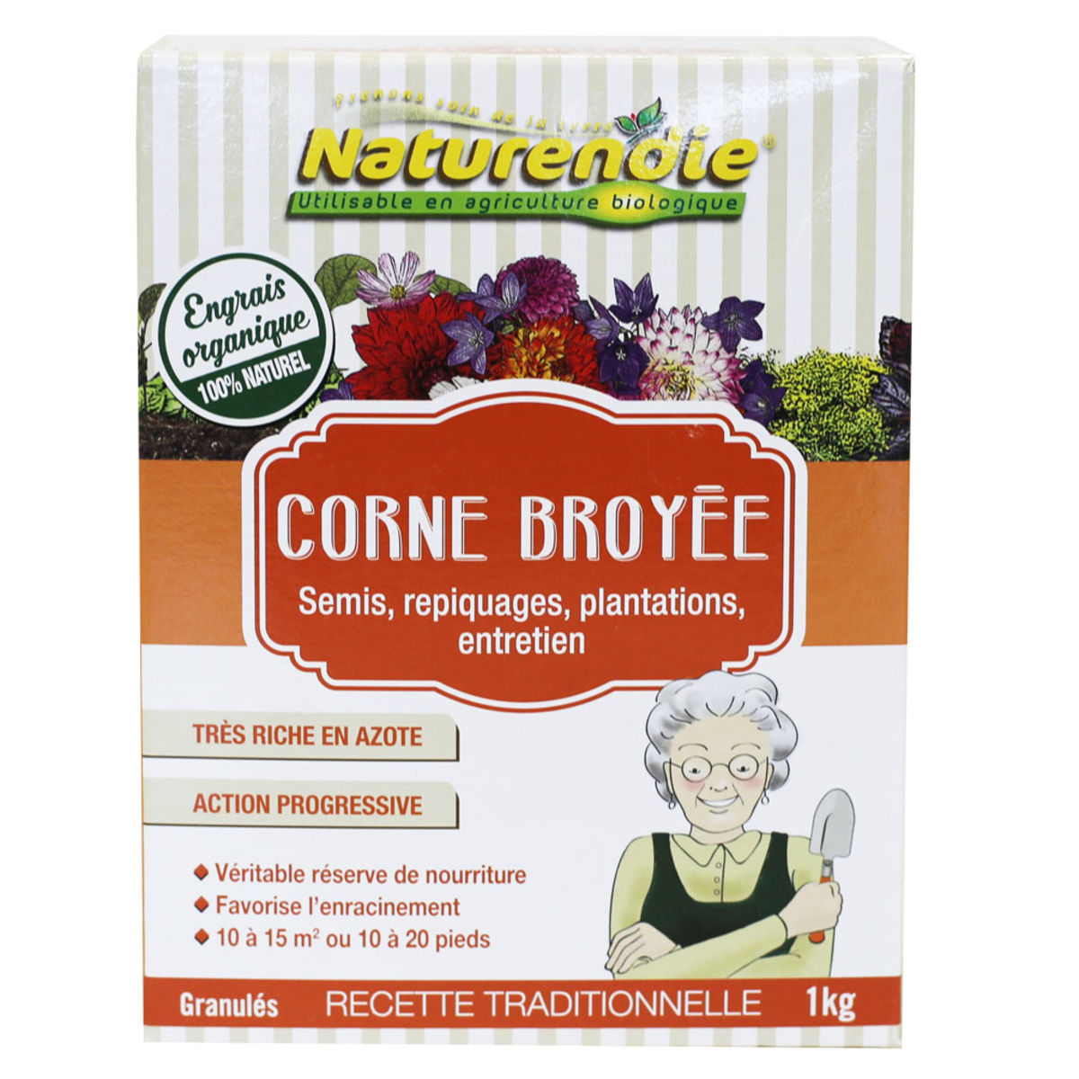 NOVATERA: corne broyée origine France en pot de 400 g