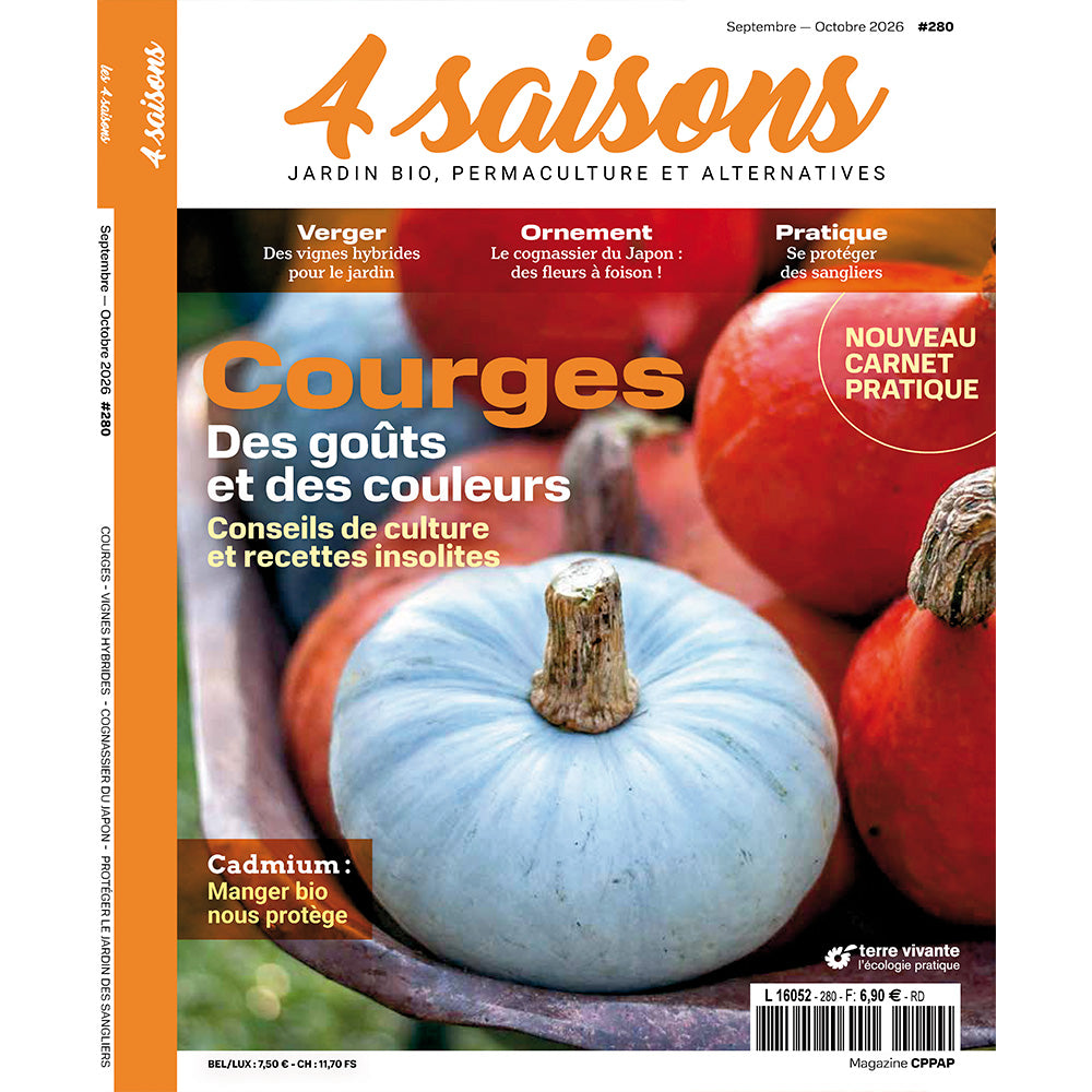 MAGAZINE 4 SAISONS - n°280 COURGES : DES GOÛTS ET DES COULEURS 