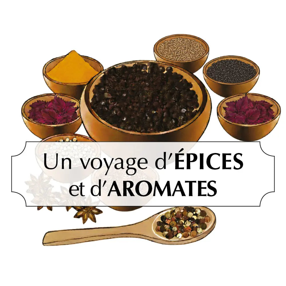 ASSORTIMENT D'ÉPICES ET D'AROMATES D'ICI ET D'AILLEURS 