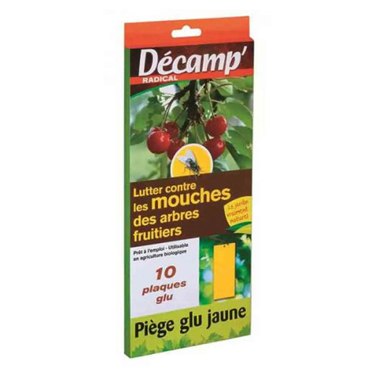 Piège chromatique englué jaune : contre les mouches des arbres fruitiers (mouches méditerrannéennes, mouches de la cerise etc.) – La Ferme de Sainte Marthe