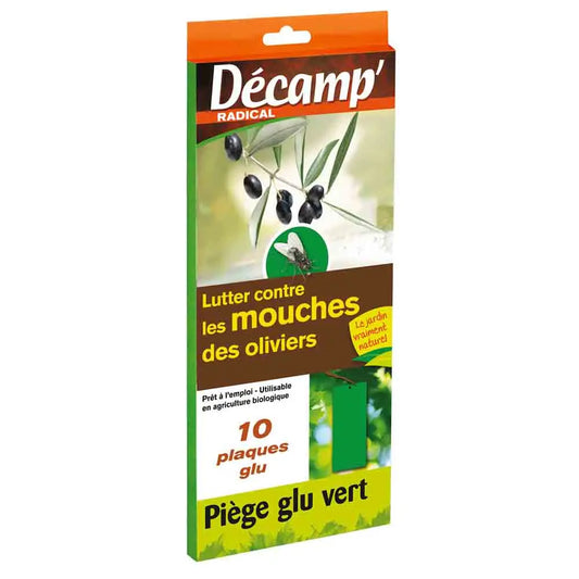 Piège chromatique englué vert : contre les mouches des oliviers – La Ferme de Sainte Marthe