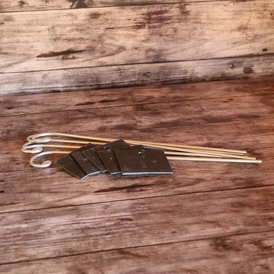 ETIQUETTES EN ARDOISE x5 - 95 x 70 mm 