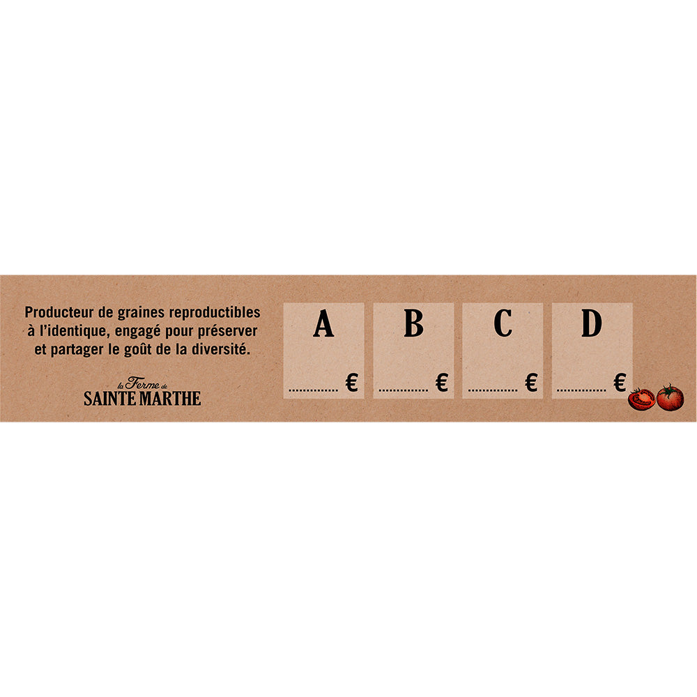 PLV ADHÉSIVE KAKEMONO 6x30CM PRESENTOIR DE COMPTOIR 20 CASES 