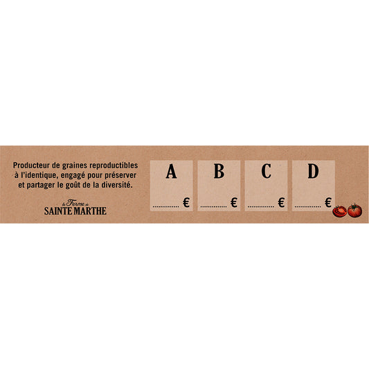 PLV ADHÉSIVE KAKEMONO 6x30CM PRESENTOIR DE COMPTOIR 20 CASES 
