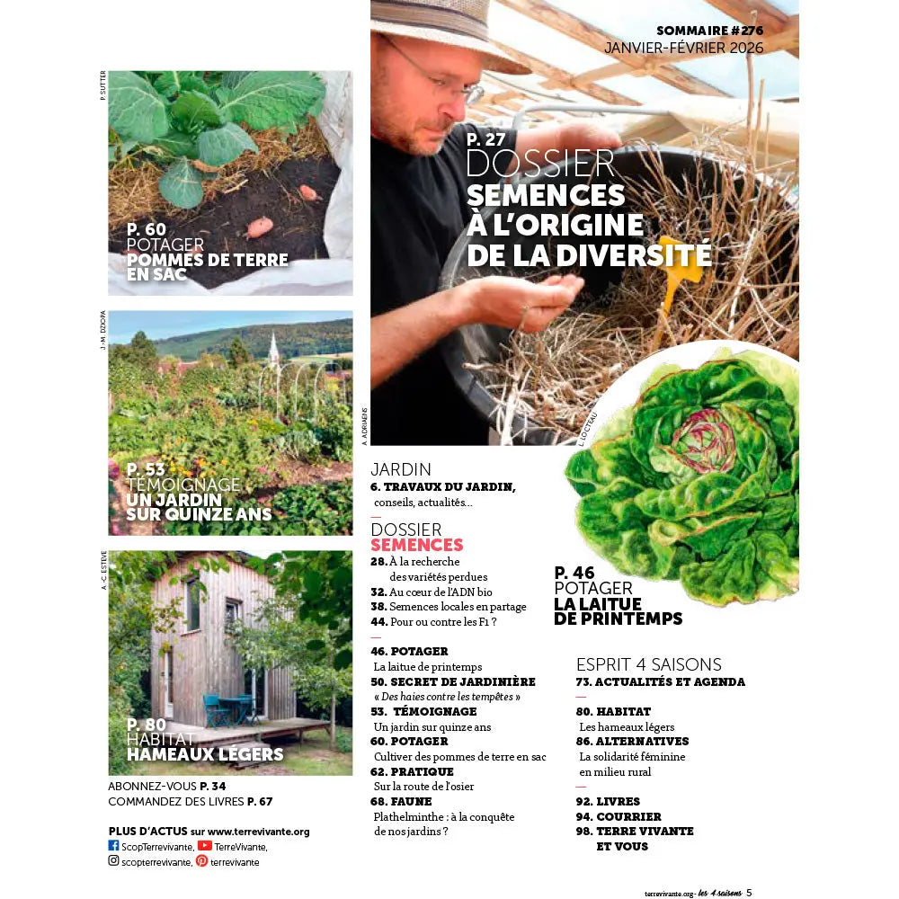 MAGAZINE 4 SAISONS n°276 - À L'ORIGINE DE LA DIVERSITÉ - La Ferme de Sainte Marthe