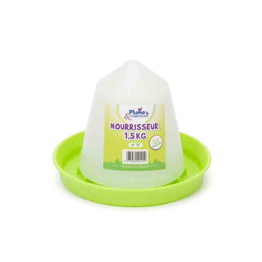 NOURRISSEUR PLASTIQUE ECONOMIQUE 1,5kg 