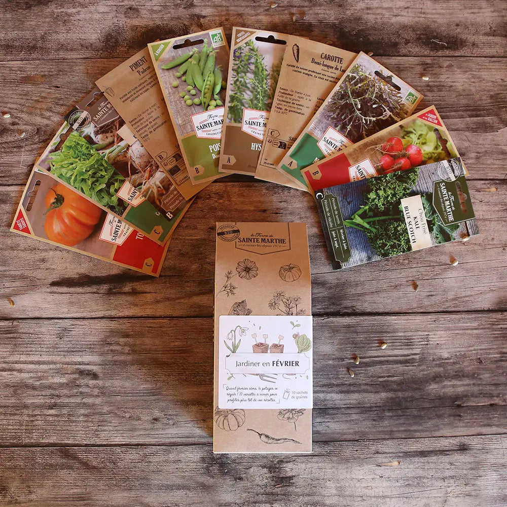 Assortiment de graines pour jardiner en février – La Ferme de Sainte Marthe